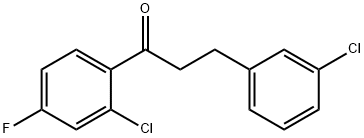 2'-CHLORO-3-(3-CHLOROPHENYL)-4'-FLUOROPROPIOPHENONE 结构式