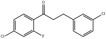 4'-CHLORO-3-(3-CHLOROPHENYL)-2'-FLUOROPROPIOPHENONE 结构式