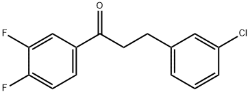 3-(3-CHLOROPHENYL)-3',4'-DIFLUOROPROPIOPHENONE 结构式