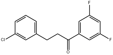 3-(3-CHLOROPHENYL)-3',5'-DIFLUOROPROPIOPHENONE 结构式