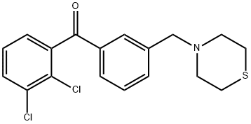 (2,3-二氯苯基)(3-(硫代吗啉甲基)苯基)甲酮 结构式