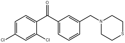2,4-DICHLORO-3'-THIOMORPHOLINOMETHYL BENZOPHENONE 结构式
