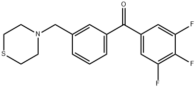 3'-THIOMORPHOLINOMETHYL-3,4,5-TRIFLUOROBENZOPHENONE 结构式