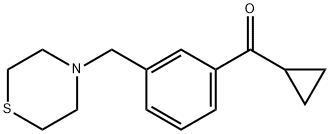 CYCLOPROPYL 3-(THIOMORPHOLINOMETHYL)PHENYL KETONE 结构式