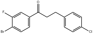 4'-BROMO-3-(4-CHLOROPHENYL)-3'-FLUOROPROPIOPHENONE 结构式