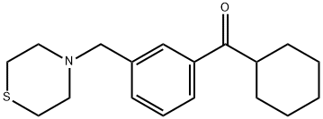 CYCLOHEXYL 3-(THIOMORPHOLINOMETHYL)PHENYL KETONE 结构式