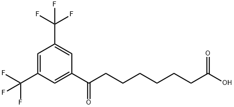 8-(3,5-DITRIFLUOROMETHYLPHENYL)-8-OXOOCTANOIC ACID 结构式