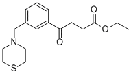 ETHYL 4-OXO-4-[3-(THIOMORPHOLINOMETHYL)PHENYL]BUTYRATE 结构式