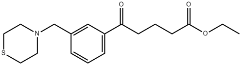 5-氧代-5-(3-(硫代吗啉甲基)苯基)戊酸乙酯 结构式