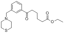 6-氧代-6-(3-(硫代吗啉甲基)苯基)己酸乙酯 结构式