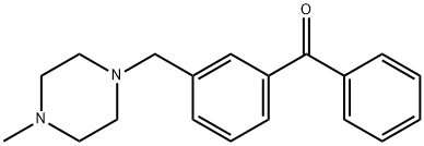 3-(4-METHYLPIPERAZINOMETHYL)BENZOPHENONE 结构式