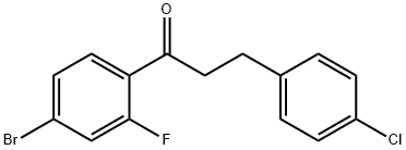 4'-BROMO-3-(4-CHLOROPHENYL)-2'-FLUOROPROPIOPHENONE 结构式