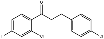 2'-CHLORO-3-(4-CHLOROPHENYL)-4'-FLUOROPROPIOPHENONE 结构式