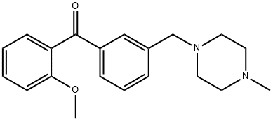 2-METHOXY-3'-(4-METHYLPIPERAZINOMETHYL) BENZOPHENONE 结构式