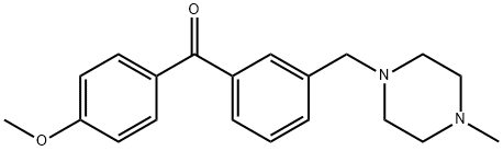 4'-METHOXY-3-(4-METHYLPIPERAZINOMETHYL) BENZOPHENONE 结构式