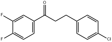 3-(4-CHLOROPHENYL)-3',4'-DIFLUOROPROPIOPHENONE 结构式