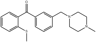 3'-(4-METHYLPIPERAZINOMETHYL)-2-THIOMETHYLBENZOPHENONE 结构式