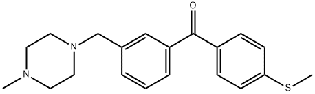 3-(4-METHYLPIPERAZINOMETHYL)-4'-THIOMETHYLBENZOPHENONE 结构式