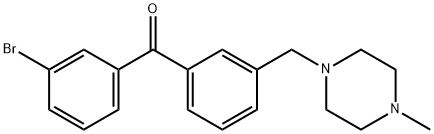 3-BROMO-3'-(4-METHYLPIPERAZINOMETHYL) BENZOPHENONE 结构式