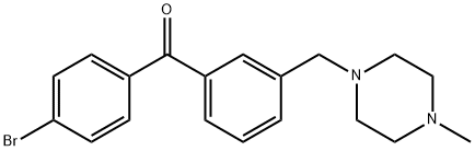 4'-BROMO-3-(4-METHYLPIPERAZINOMETHYL) BENZOPHENONE 结构式