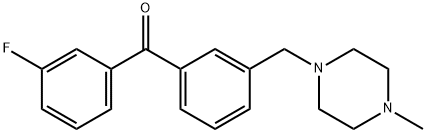 3-FLUORO-3'-(4-METHYLPIPERAZINOMETHYL) BENZOPHENONE 结构式