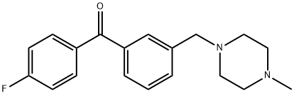 4'-FLUORO-3-(4-METHYLPIPERAZINOMETHYL) BENZOPHENONE 结构式