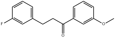 3-(3-FLUOROPHENYL)-3'-METHOXYPROPIOPHENONE 结构式