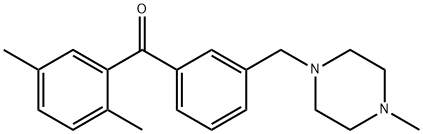 (2,5-二甲基苯基)(3-((4-甲基哌嗪-1-基)甲基)苯基)甲酮 结构式