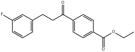 4'-CARBOETHOXY-3-(3-FLUOROPHENYL)PROPIOPHENONE 结构式