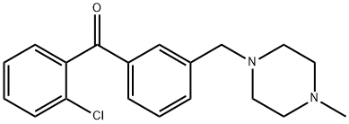 2-CHLORO-3'-(4-METHYLPIPERAZINOMETHYL) BENZOPHENONE 结构式