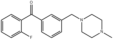 2-FLUORO-3'-(4-METHYLPIPERAZINOMETHYL) BENZOPHENONE 结构式