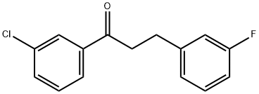 3'-CHLORO-3-(3-FLUOROPHENYL)PROPIOPHENONE 结构式