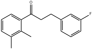 2',3'-DIMETHYL-3-(3-FLUOROPHENYL)PROPIOPHENONE 结构式