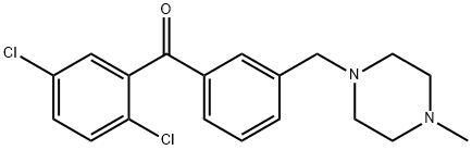 (2,5-二氯苯基)(3-((4-甲基哌嗪-1-基)甲基)苯基)甲酮 结构式