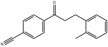 4-(3-(邻甲苯基)丙酰基)苯甲腈 结构式