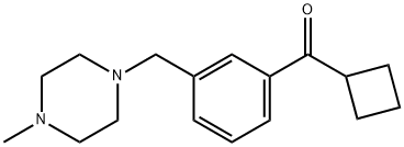 CYCLOBUTYL 3-(4-METHYLPIPERAZINOMETHYL)PHENYL KETONE 结构式