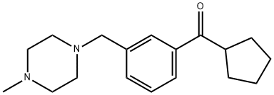 CYCLOPENTYL 3-(4-METHYLPIPERAZINOMETHYL)PHENYL KETONE 结构式