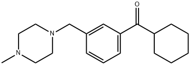 CYCLOHEXYL 3-(4-METHYLPIPERAZINOMETHYL)PHENYL KETONE 结构式