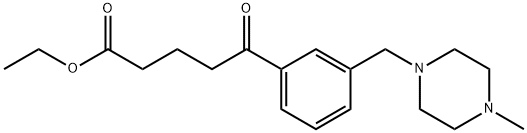 ETHYL 5-[3-(4-METHYLPIPERAZINOMETHYL)PHENYL]-5-OXOVALERATE 结构式