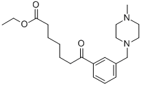 ETHYL 7-[3-(4-METHYLPIPERAZINOMETHYL)PHENYL]-7-OXOHEPTANOATE 结构式