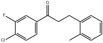 4'-CHLORO-3'-FLUORO-3-(2-METHYLPHENYL)PROPIOPHENONE 结构式