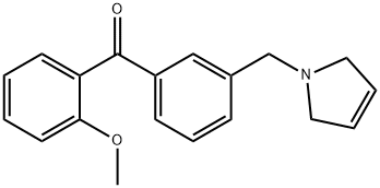 2-METHOXY-3'-(3-PYRROLINOMETHYL) BENZOPHENONE 结构式