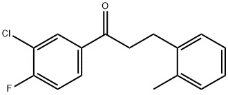 3'-CHLORO-4'-FLUORO-3-(2-METHYLPHENYL)PROPIOPHENONE 结构式