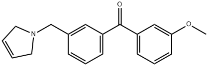 3-METHOXY-3'-(3-PYRROLINOMETHYL) BENZOPHENONE 结构式