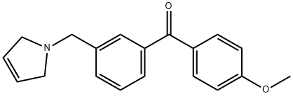 4'-METHOXY-3-(3-PYRROLINOMETHYL) BENZOPHENONE 结构式