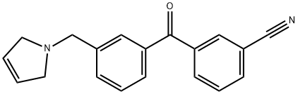 3-CYANO-3'-(3-PYRROLINOMETHYL) BENZOPHENONE 结构式