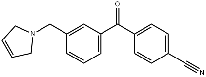 4-(3-((2,5-二氢-1H-吡咯-1-基)甲基)苯甲酰基)苯甲腈 结构式