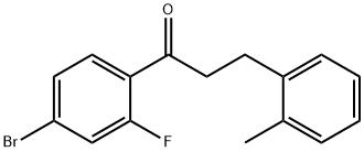 1-(4-溴-2-氟苯基)-3-(邻甲苯基)丙-1-酮 结构式