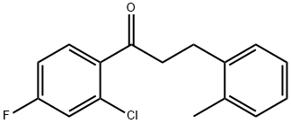 1-(2-氯-4-氟苯基)-3-(邻甲苯基)丙-1-酮 结构式