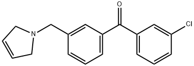 3-CHLORO-3'-(3-PYRROLINOMETHYL) BENZOPHENONE 结构式
